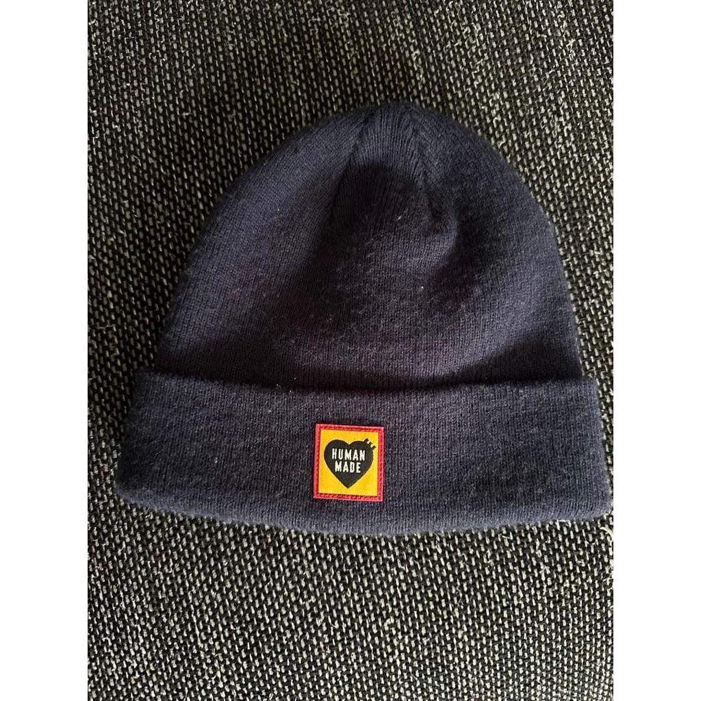 Used HUMAN MADE navy knit hat