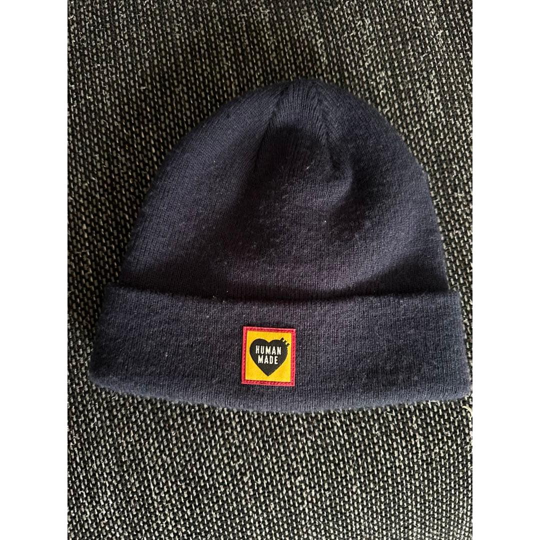 Used HUMAN MADE navy knit hat