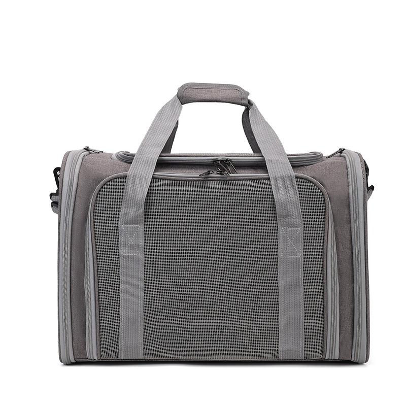 Multifunctional Pet Travel Carrier Portable Crossbody Cat Bag Breathable Handheld Dog Bag Airline Approved Pet Cage (grey,Small) серый