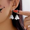 1 Pair Ghost Cartoon Earrings, Cute Ghost Earrings For Halloween Party