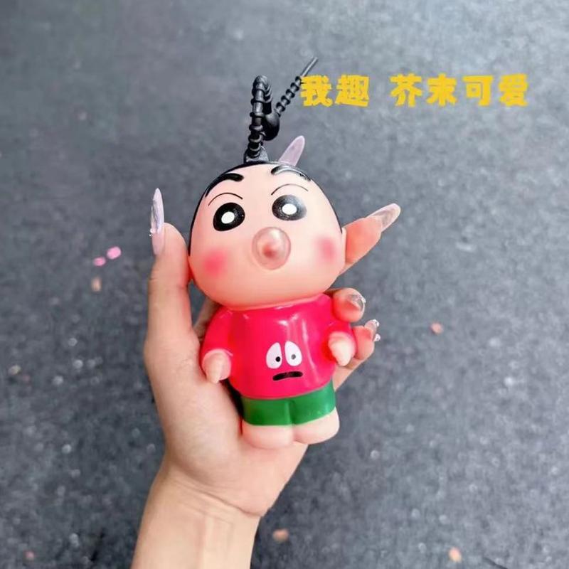 

Anime New Crayon Shin-Chan Pinching Joy Keychain Female Ruby Doll Pendant Bookbag Keyring Small Jewelry Cartoon Keychain Toy