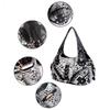 Vintage Leopardenmuster Tragetasche Große Kapazität Mehrere Taschen Vielseitig Schultertasche Umhängetasche Damen Nieten-Design Handtasche