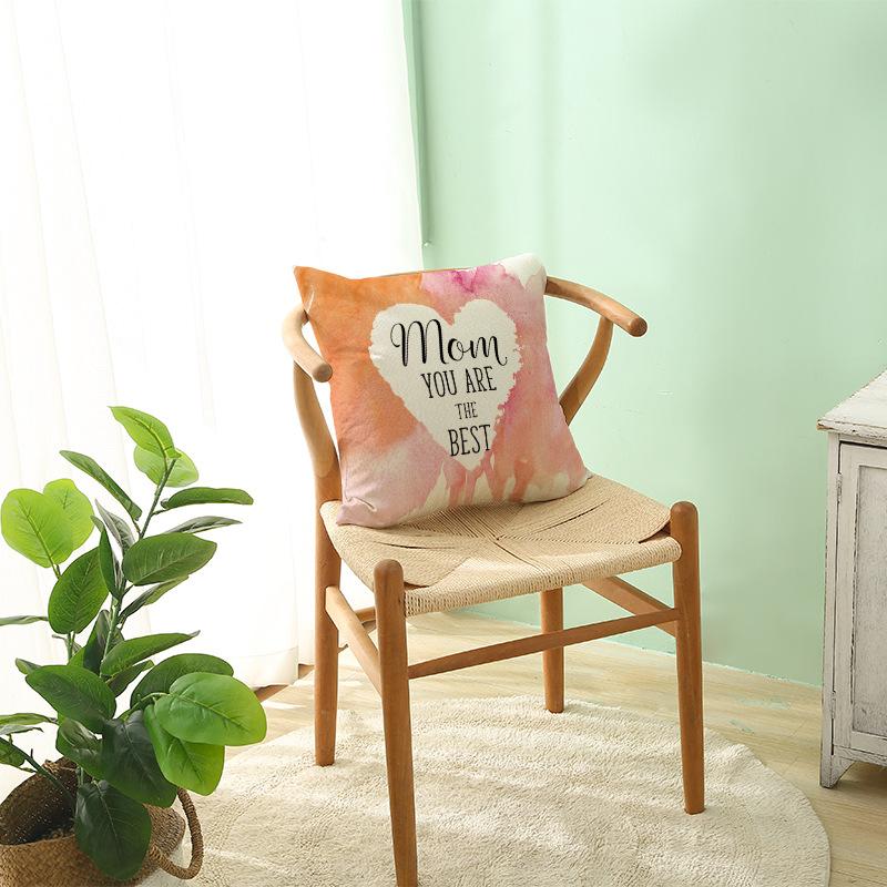 New Home Decoration Products Mother's Day Pillow Pillow Cover Polyester Sofa Cushion Cover