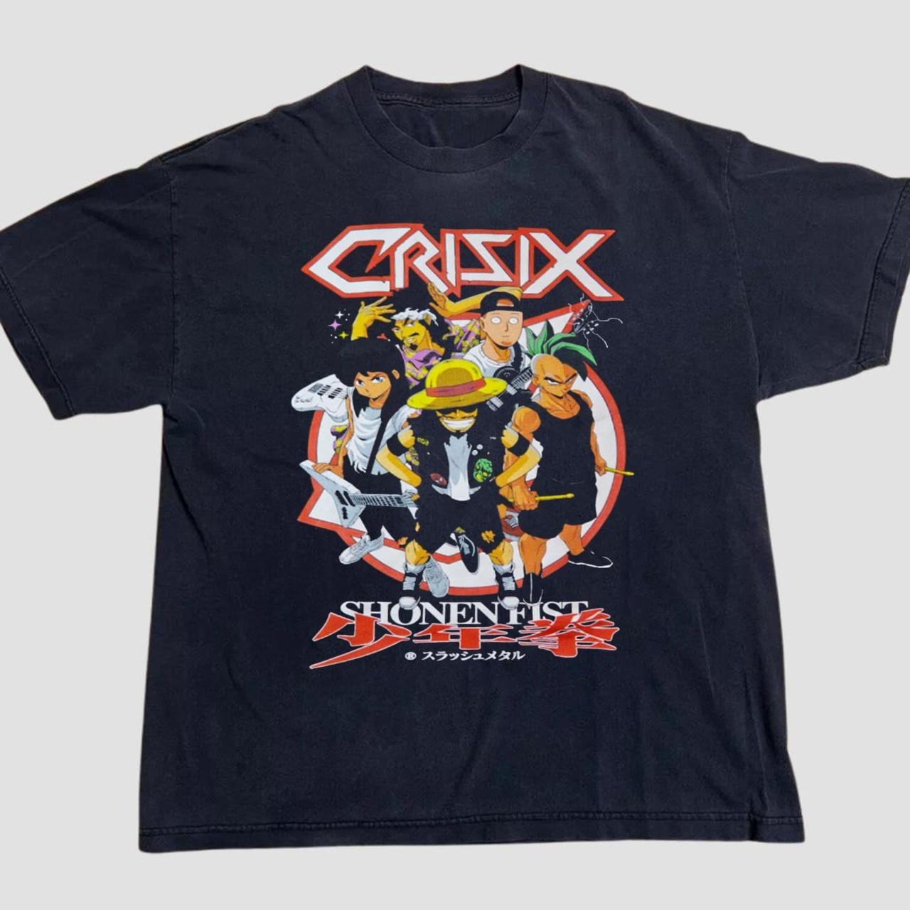 Crisix reprinted anime unisex black short sleeve tshirt QT7950 S