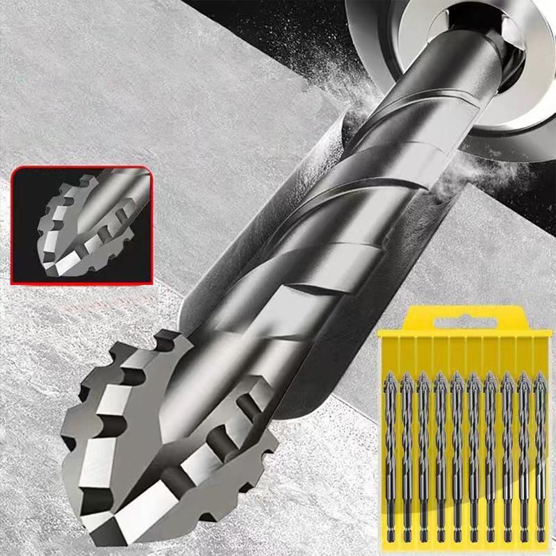 3-teiliges Vierkant-Zahnkranz-Exzenter-Twist-Bohrer-Set für Trockenbohrungen in Keramikfliesen, Glas, Marmor, Beton