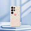 For Samsung Galaxy S25 Ultra Case Pink Love Pattern Printing Straight Edge TPU Phone Back Cover