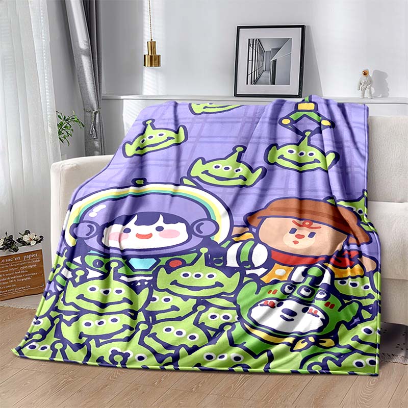 Various Styles and Sizes Toy Stories Cartoon Print Soft Blanket Bedroom Living Room Sofa Office Nap Camping Travel Shawl Blanket