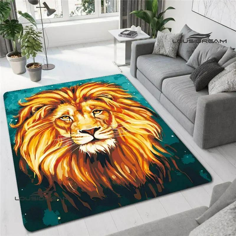 3D Lion Printed Carpet non-slip Carpet kitchen mats for floor decoracion anime rug Fashion yoga mat bedroom decor birthday gift