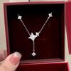 Brilliant Stars Zircon Pendant Necklace - Luxury Clavicle Chain for Women