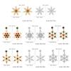 Crystal Zircon Pearl Christmas Stud Earrings Snowflake Long Tassel Earring  Party Accessories