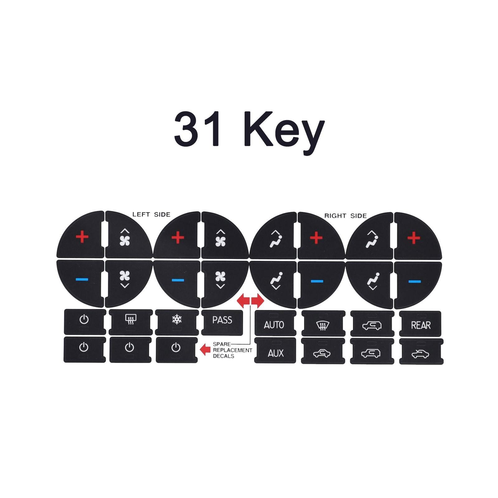 

AC Control Button Repair Car Button Repair Sticker Radio Audio Button Repair 31 Key