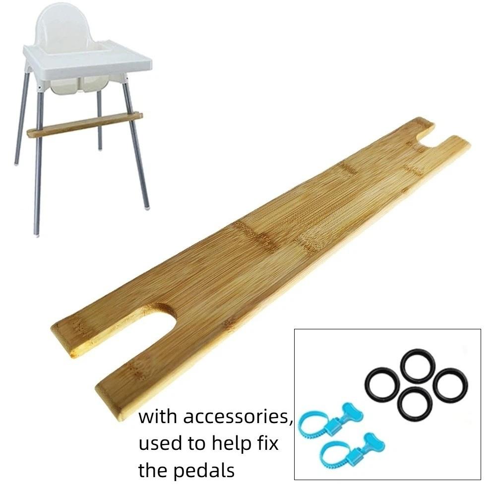 Natural Bamboo Toddler Dining Chair Pedal Non-Slip High Chair Accessory High Chair Footrest Indoor