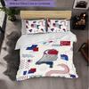 Set Biancheria da Letto 3 Pezzi con Motivo Calcio Olandese Morbida Copripiumino in Microfibra con Federe per Camera da Letto