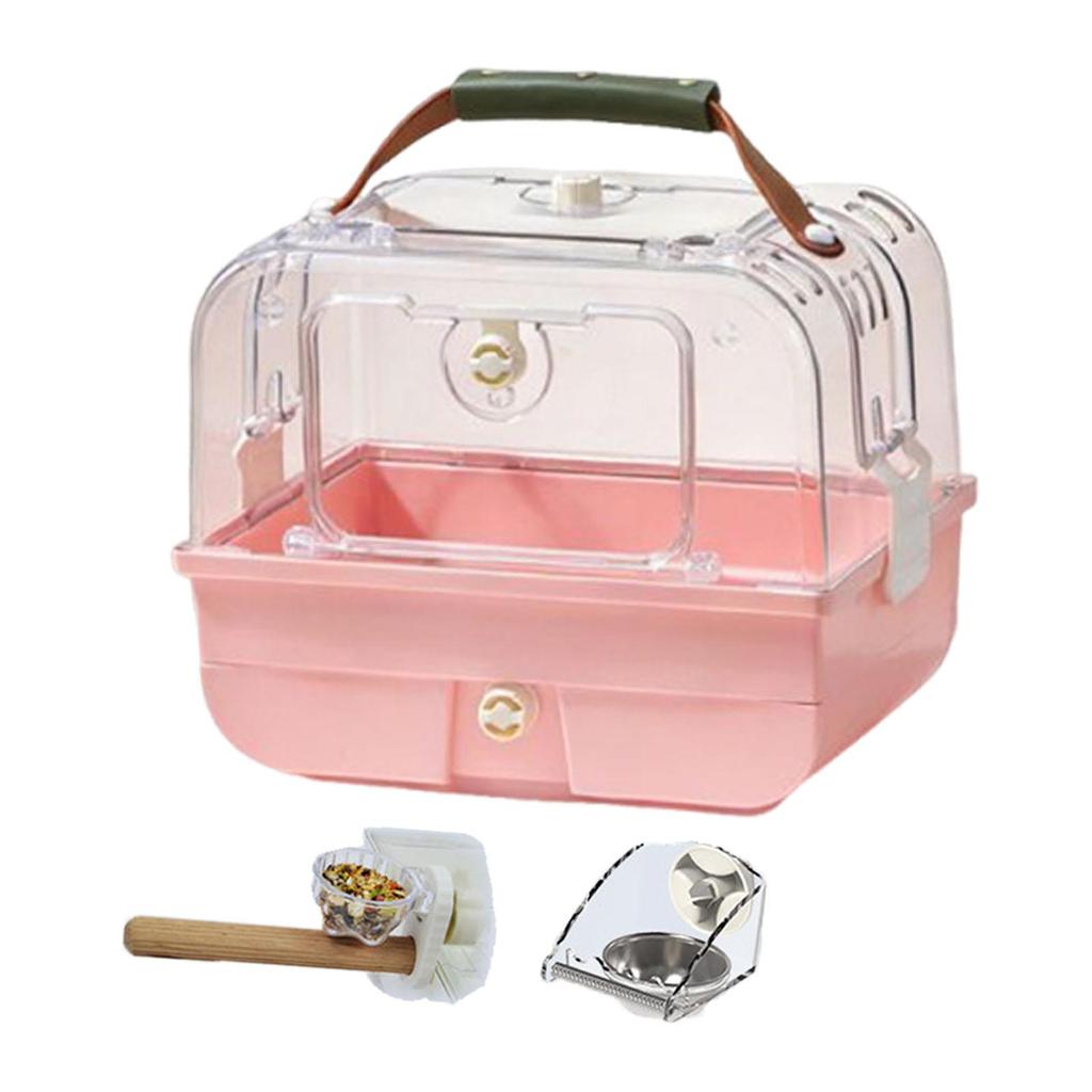 Bird Travel Carrier Pet Supplies, Ventilation, Outdoor Use, with Carry Handle Portable Parrot Cage for Conures, Budgies Finches
