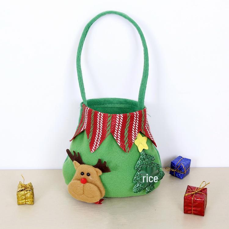 Christmas Gift Bags: Santa, Snowman & Reindeer Apple Totes for Kids' Candy