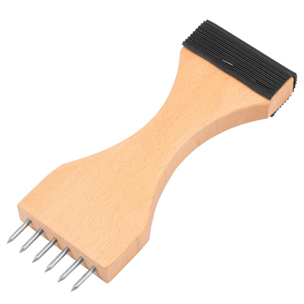 Webbing Upholstery Puller Wooden Webbing Stretcher Puller with Six Pin Non Slip Grip Repair Tool for Belt Leather Canvas