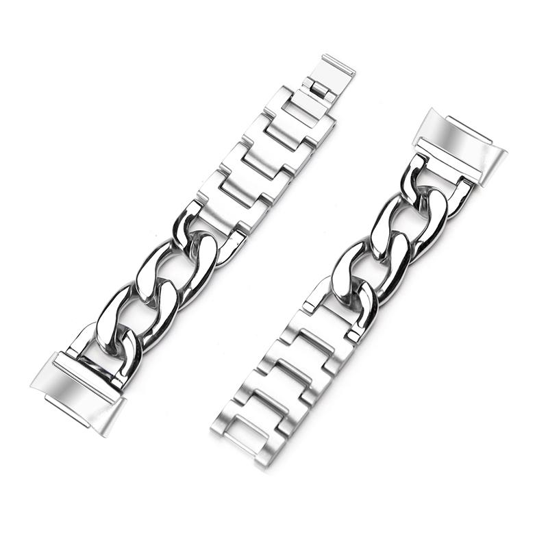 

High-end Stainless Steel Smart Watch Band Replacement Band Strap for Fitbit Charge 6/5 Silver