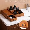 Desktop Storage Box Wooden Cosmetics Storage Rack with Drawer Multipurpose Tea Bag Organizer for Bathroom Kitchen Countertop