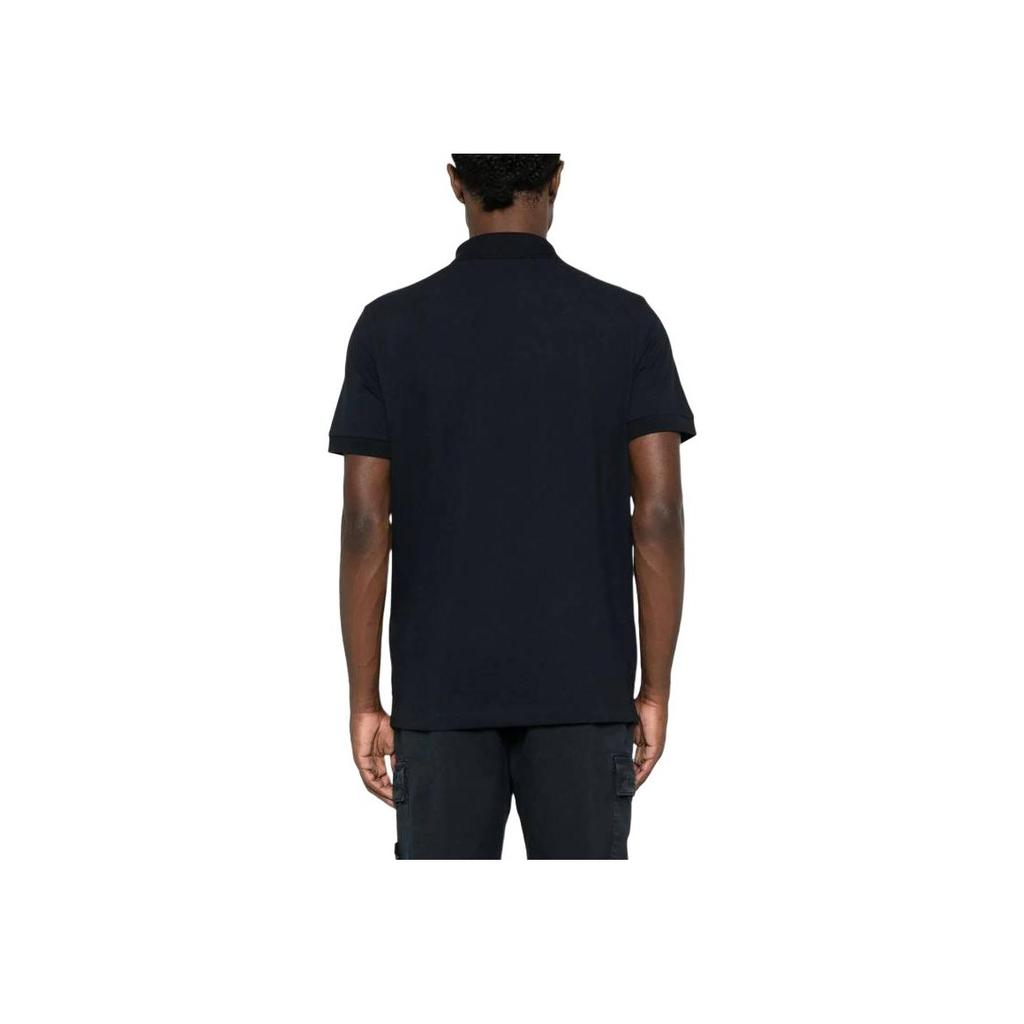 Stone Island Solid Color Logo Patch Polo Shirt Men tops Navy-Blue 81152SC17-A0020