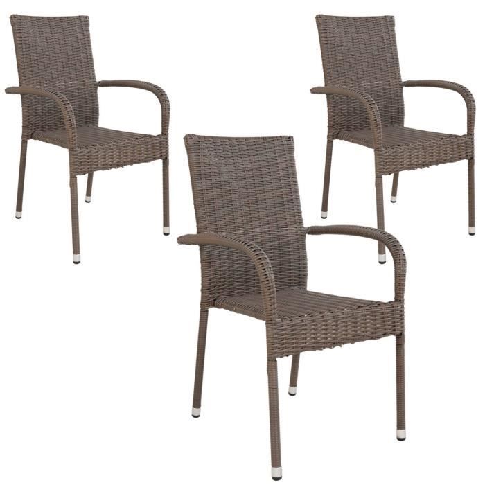 Chaise de jardin - PORTLAND - Marron et blanc - Naturel - 95x65x63 cm