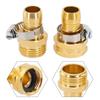 Heavy Duty Brass Mender End Repair Kit Male Female Hose Connector 3/4 Inch