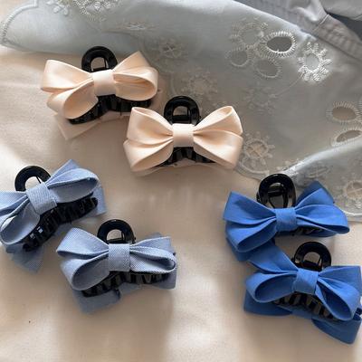 Mini Hair Clips for Women Girl Pin Bow Claw Accessories Popular  Fairy Spring Decoration Kpop Sweets Kawaii Cute Fashion New