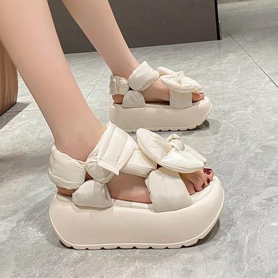 Modă 2025 Vară Pantofi kawaii Muffin pentru Femei Modă Doamnelor Sandale Casual cu Talpă Groasă 7CM Pantofi Casual de Plajă Pantofi Jellly pentru Femei