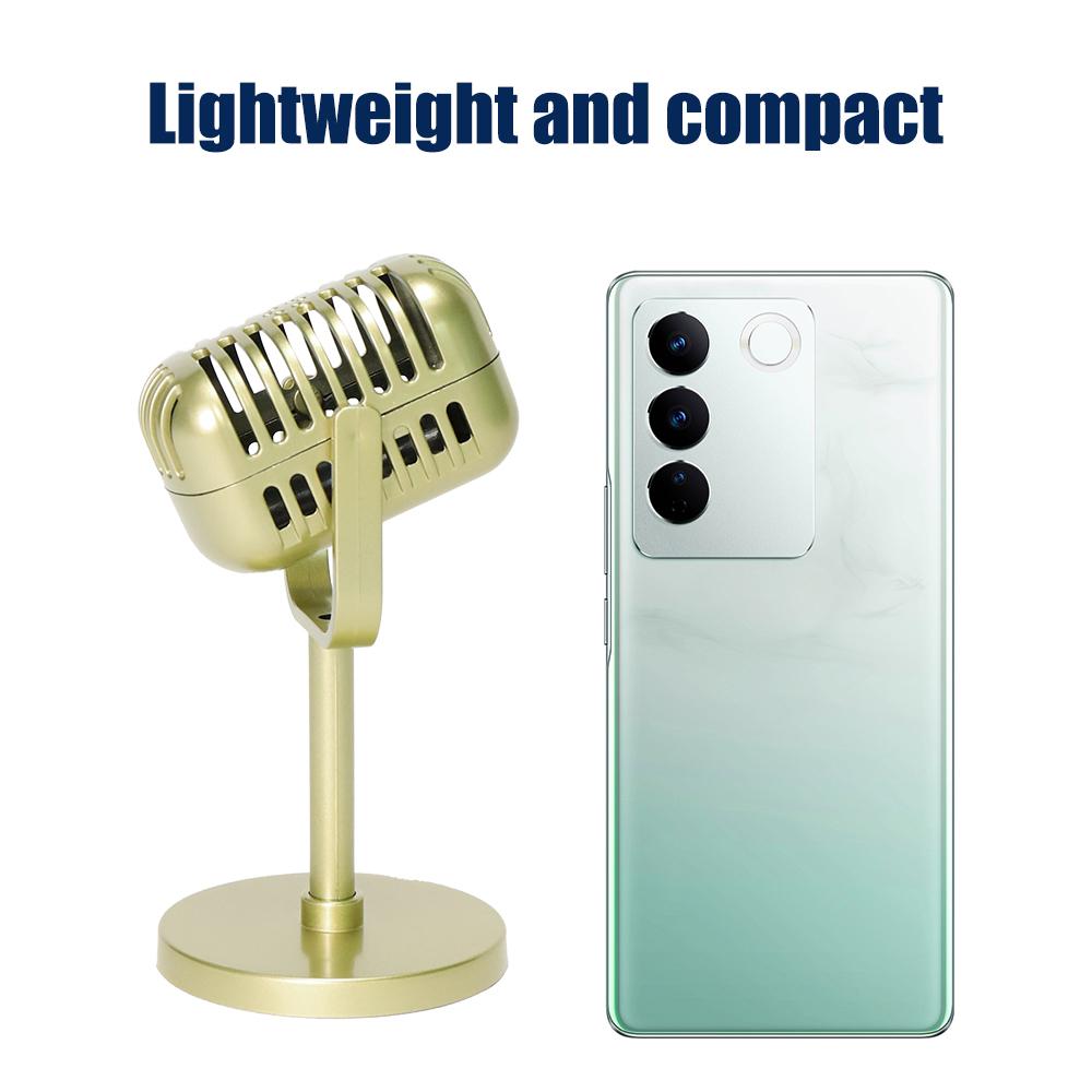 Retro mikrofonní rekvizita Klasický plastový mikrofon Párty laskavosti Živé vystoupení Bytová dekorace Ozdoby