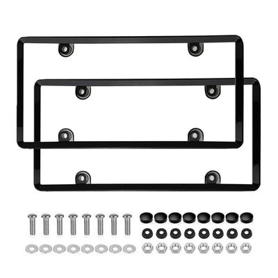 2pcs Tinted License Plate Covers 2 Pcs Car License Plate Tinted Tag Shield Anti-Speed Red Light Toll Camera Stopper Plate Photos