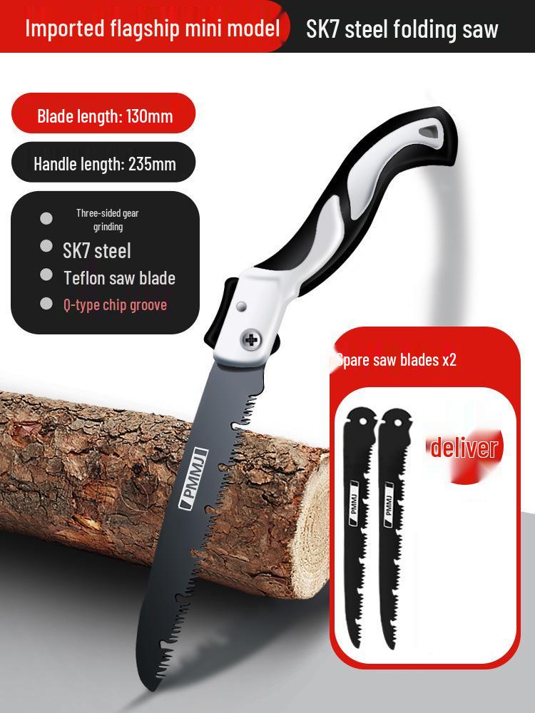 Compact Folding Outdoor Hand Saw - Manganese Steel Blade for Wood & Bamboo