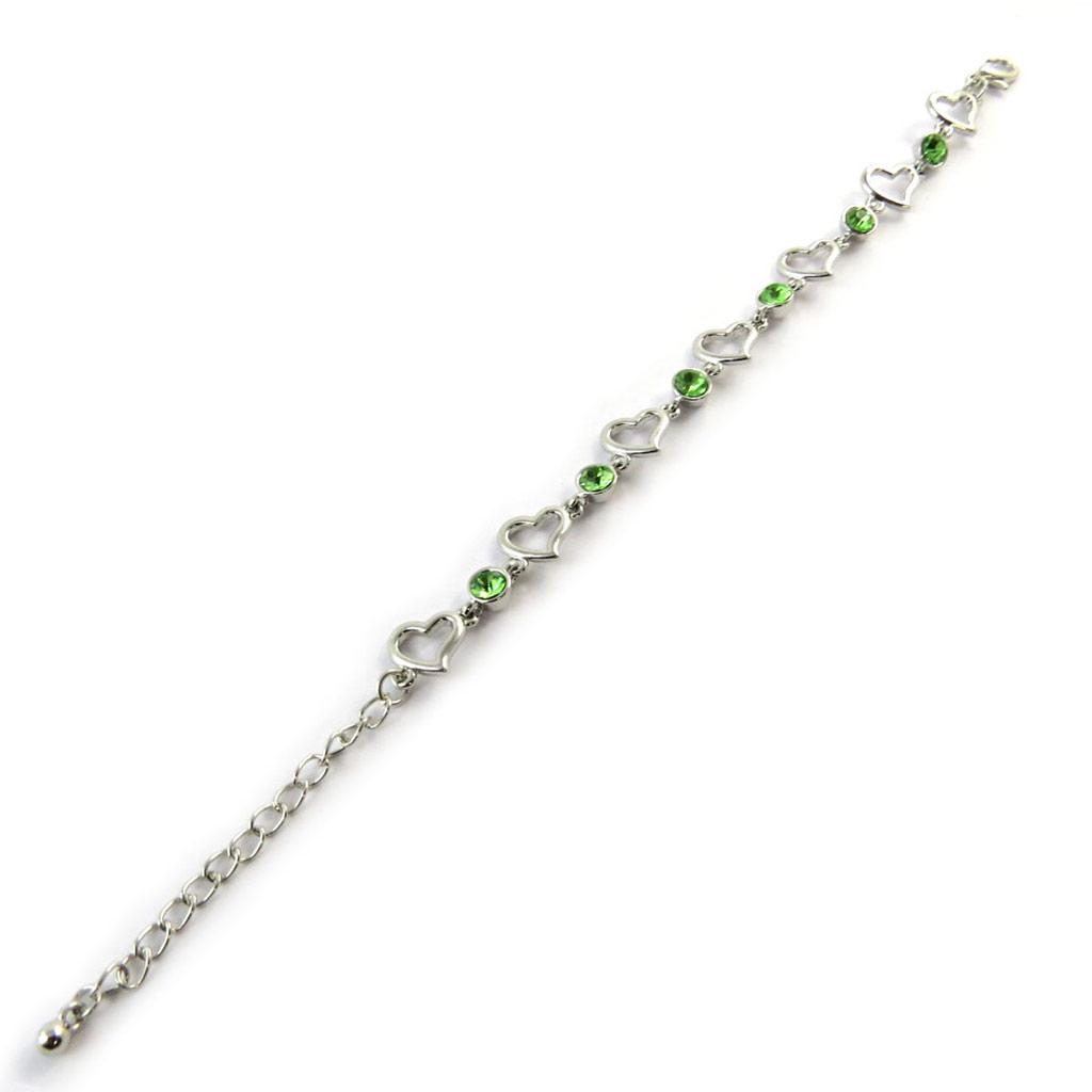Les Trésors De Lily [N6350] - Bracelet Créateur 'Love' vert argenté