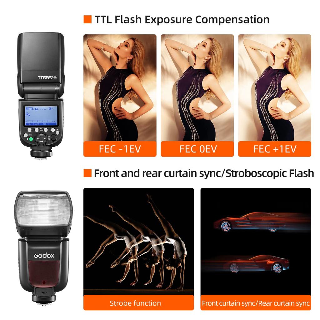 GODOX TTL Flash for Quick Release TCM Instant GN60 Manual Recycle Godox X Technical Approval Mark TT685II-O On-Camera Olympus/Panasonic Cameras,
