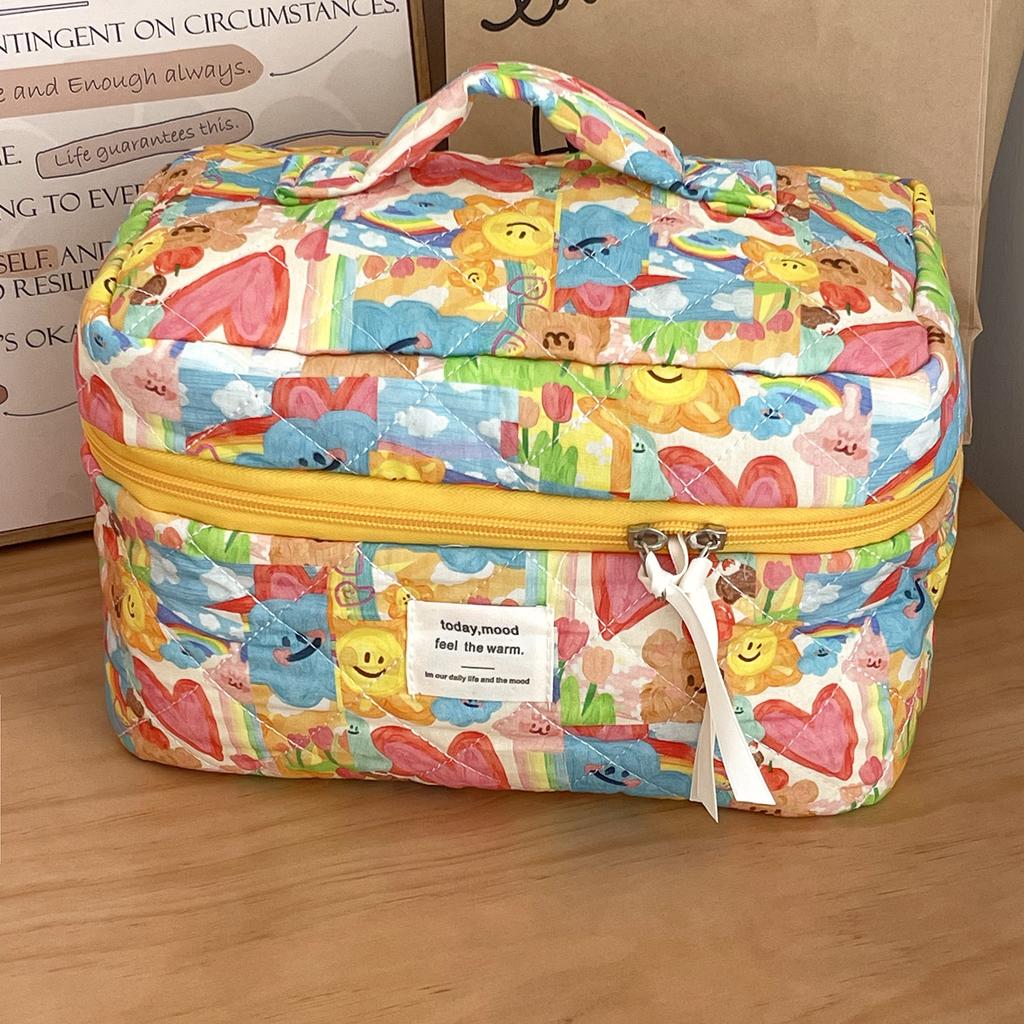 Graffiti Cosmetic Bag Going Travel Portable Storage Wash Bag Quilting Large Capacity Handbag