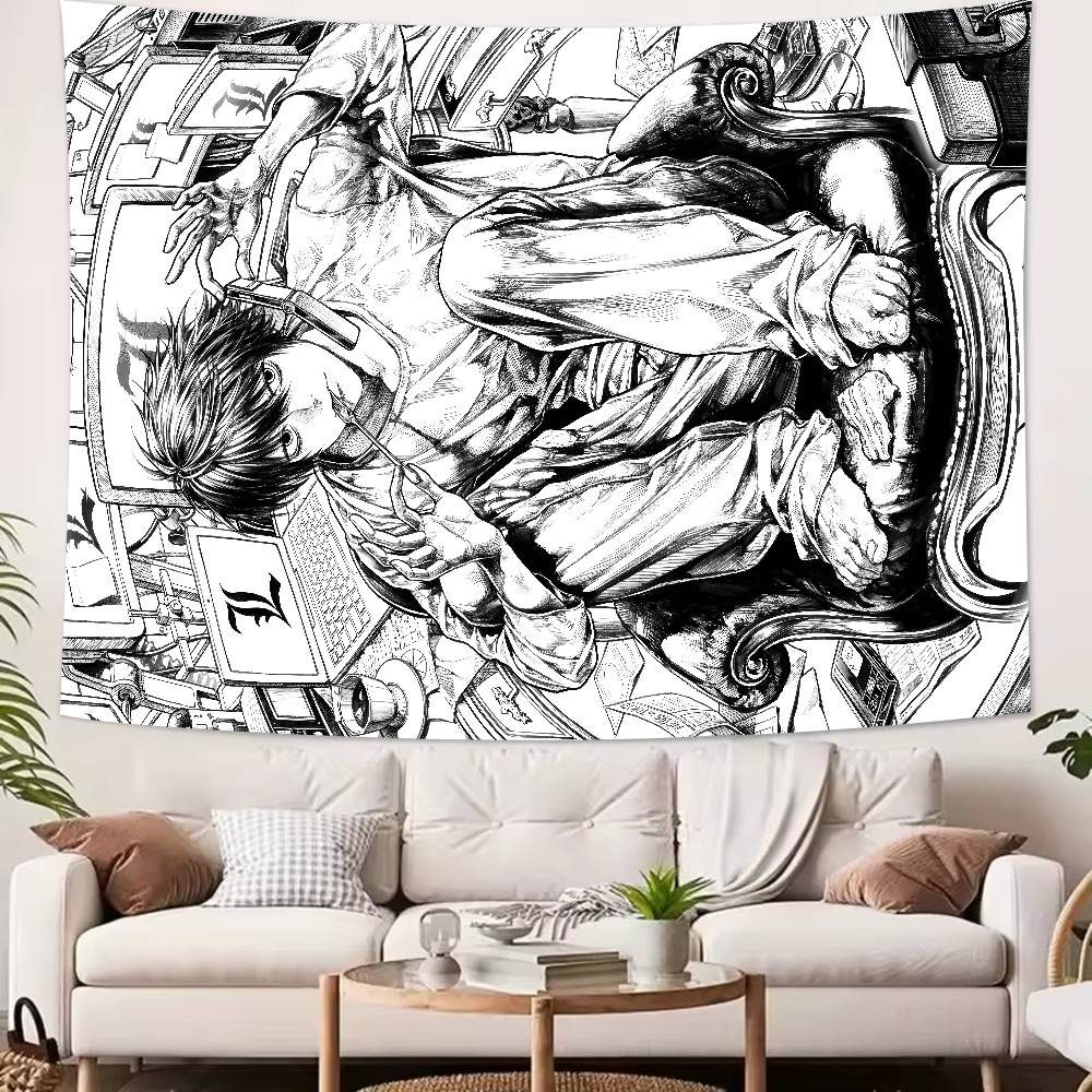 Fashion Hot DDeathS Cool NNote Anime Tapestry Decoration Bedroom Dormitory Background Cloth Holiday Living Room Club Tapestry