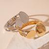 European and American Metal Sense Irregular Geometric Double-layer Open Bracelet Exaggerated Simple Heavy Industry Jewelry 