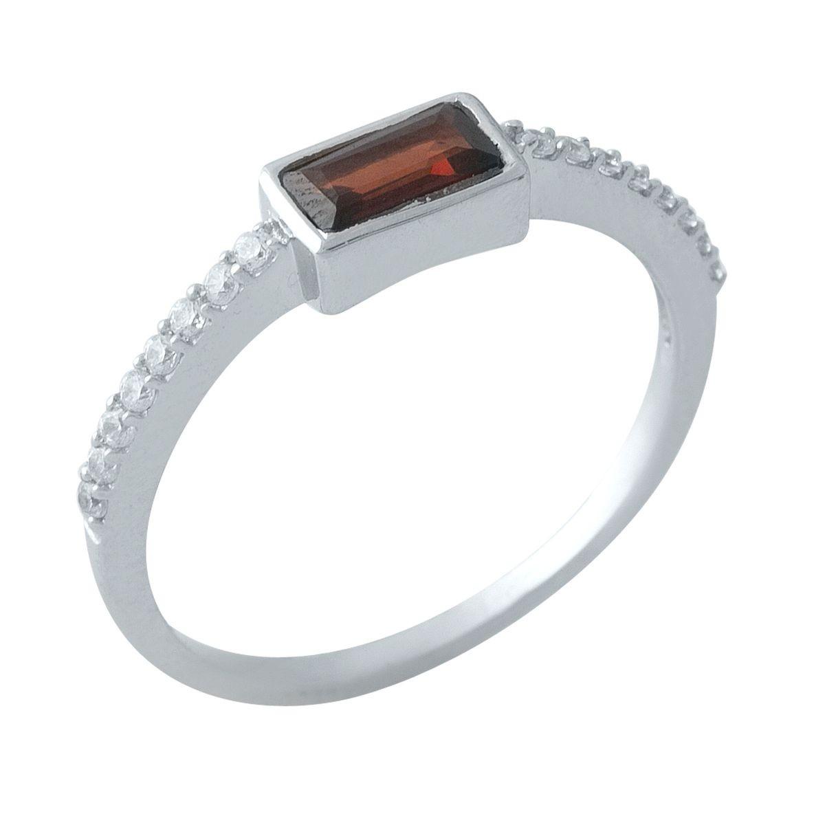 

Срібна каблучка з натуральним гранатом 0.706ct (1972229) 1.61 гр. 925 проби 17 темні цукерки apple червоний колір