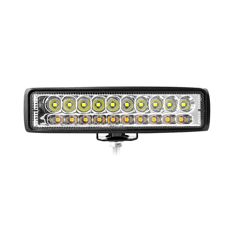 1X 6 "60W Car Top Led Off-Road Waterproof Work Light Bar White And Amber