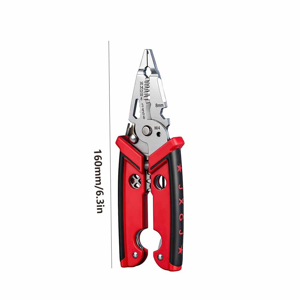18-in-1 Function Electrician Pliers Zinc Zinc Alloy Steel Cable Cutters Wire Stripping Tool  Wire Winding