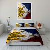 Yellow sun and stars. Bedding sets Duvet cover sets Duvet covers Pillowcases(1*Duvet Cover 2*Pillowcases without duvet insert)