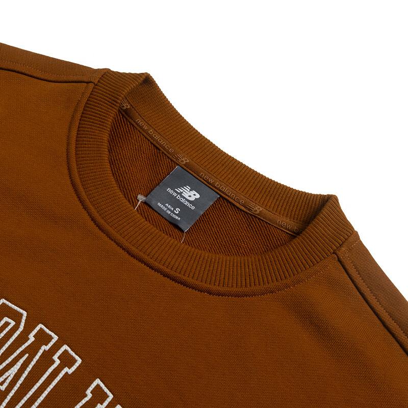 New Balance Sweatshirts Women's Dark Brown Crew Neck Moderate Regular NCF42592-OC