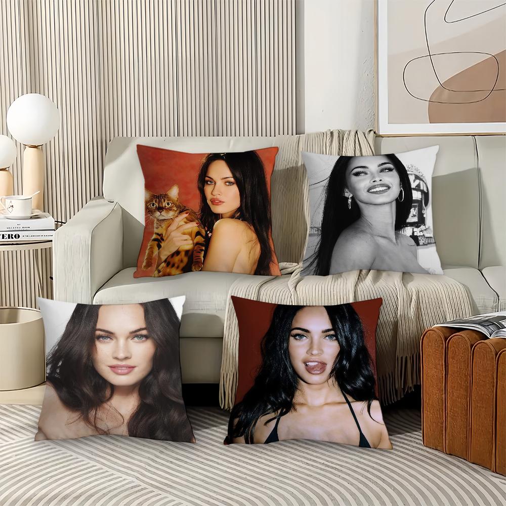 American actress Megan Fox Pillow Case Office Cushions Suitable For Sofa Car Bedroom Decorative Cushion Cover