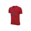 Logo Print Round Neck Casual Short Sleeve T-Shirt Men Tops Red DA6797-687