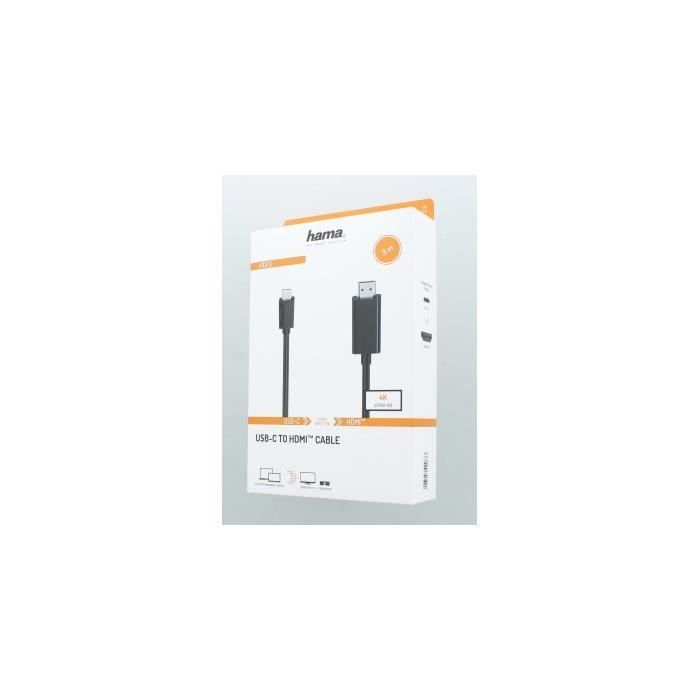Câble vidéo - USB-C - HDMI™ - Ultra-HD 4K - 3,00 m - Double blindage