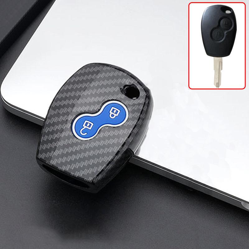 Abs Silicone Car Key Cover Case 2 Buttons For Renault Clio Scenic Megane Duster Sandero Captur Twingo Modus Car Remote Key