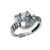 Adjustable Open Ring Men Women Vintage Lucky Cat Coin Design Copper Plated Retro Finger New Gift
