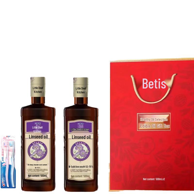 Crest Velvet Gum Care Toothbrush Twin Pack with Betis Flaxseed Oil Gift Set