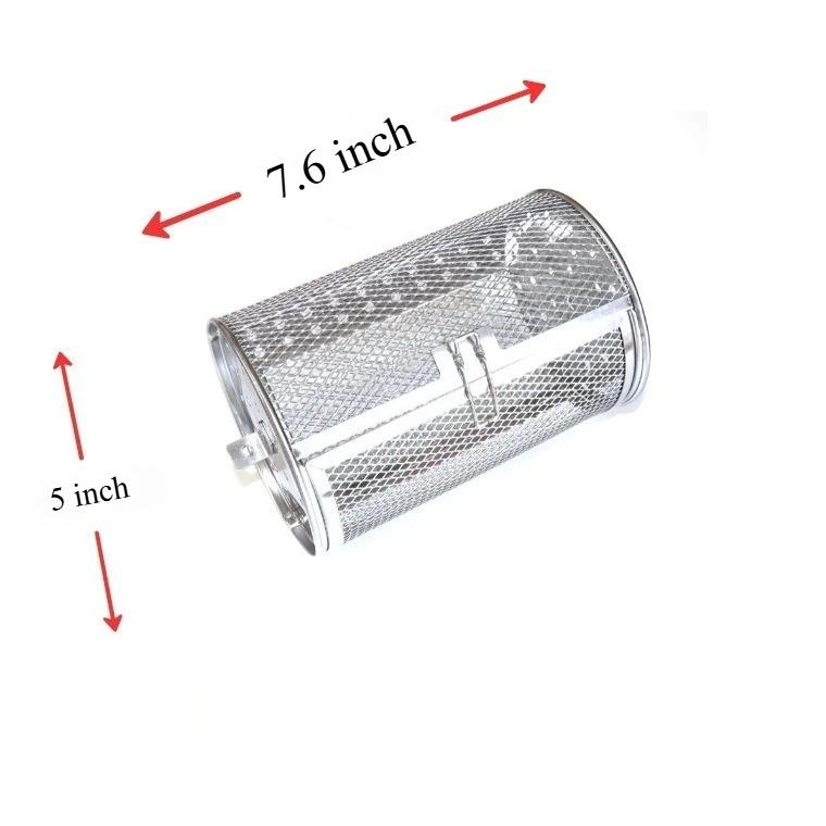 Kitchen Rolling Grill Cage Rotating Oven Fresh Keeping Basket for Baking Baking Barbecue Outdoor Camping Barbecue Rack Reusable