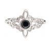 Geometric Celtic Knot Black Diamond Row Diamond Zir*****Pen Ring Niche Light Luxury High Sense Stacked Ring Woman