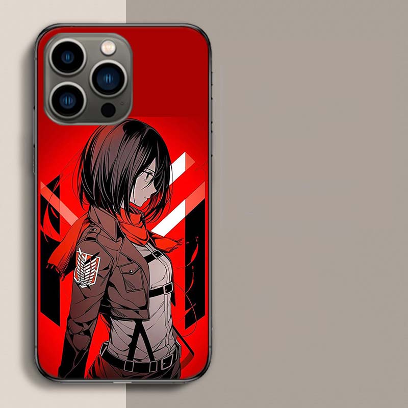 Character MIKASA Phone Case For Iphone 17 Air 15 Pro 14 Plus 16 Pro Max 17E 16E 12 13 Mini 11 Cover Cute Fundas