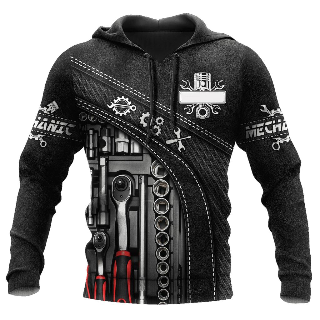 Hanorac pentru bărbați cu model mecanic imprimat 3D, Top Horror Craniu, Pulover casual de modă, Haine casual de modă, Mărimi mari, Haine pentru bărbați